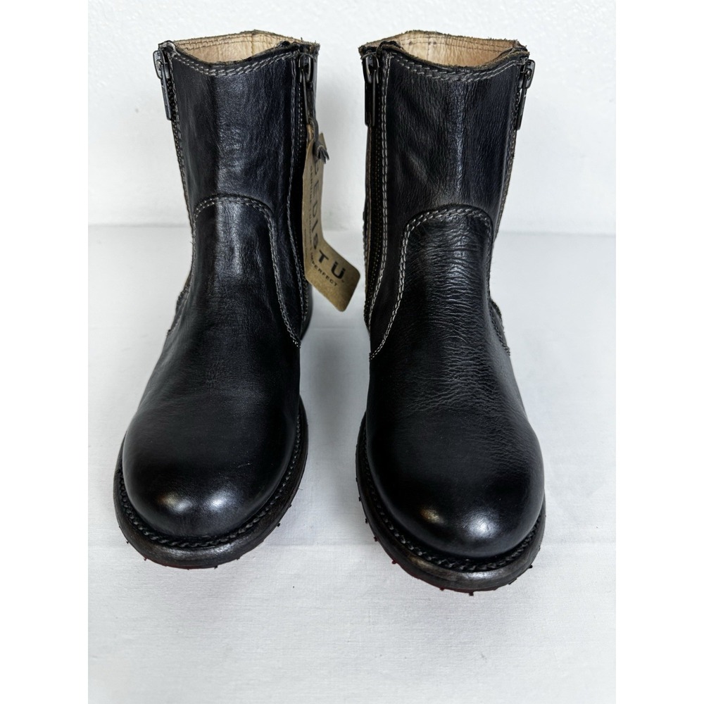 Bed Stu Eiffel Cobbler Boots Black Oil Slick Gray Women's NWOB New With Tags Zip